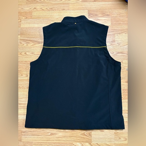 Stryker Men's Vest Full Zip Pockets Polyester Soft Shell Black Yellow XL - Picture 6 of 6
